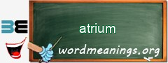 WordMeaning blackboard for atrium